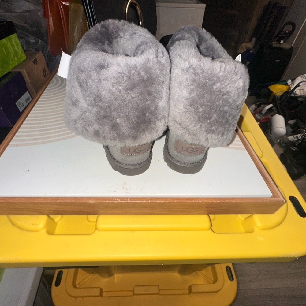 UGG Fluffy Gray Boots